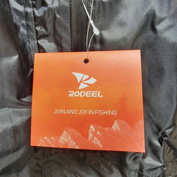 Rodeel Waterproof Windproof Men's Resisting Fishing Raincoat Jacket Size L Black - Picture 7 of 9